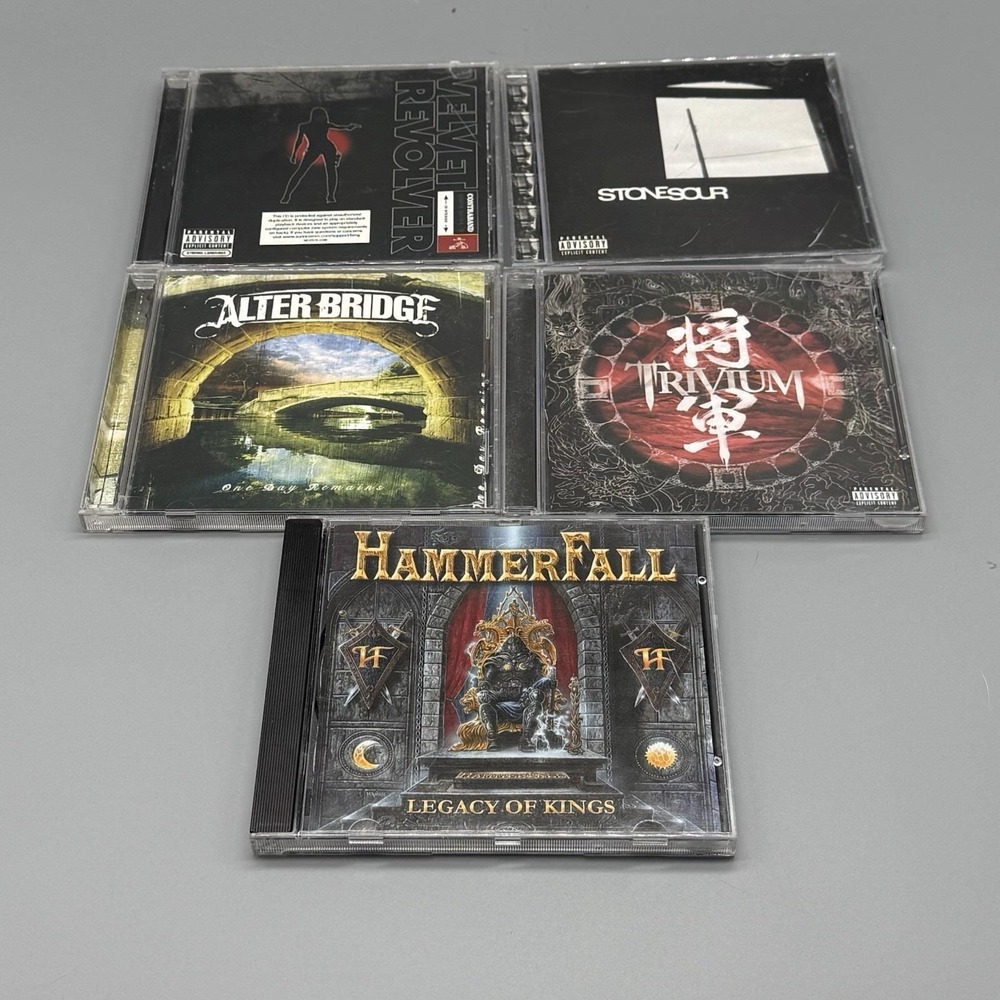Y2K Heavy Metal 5 CD Lot HammerFall Alterbridge Velvet Revolver Trivium Rock Alt